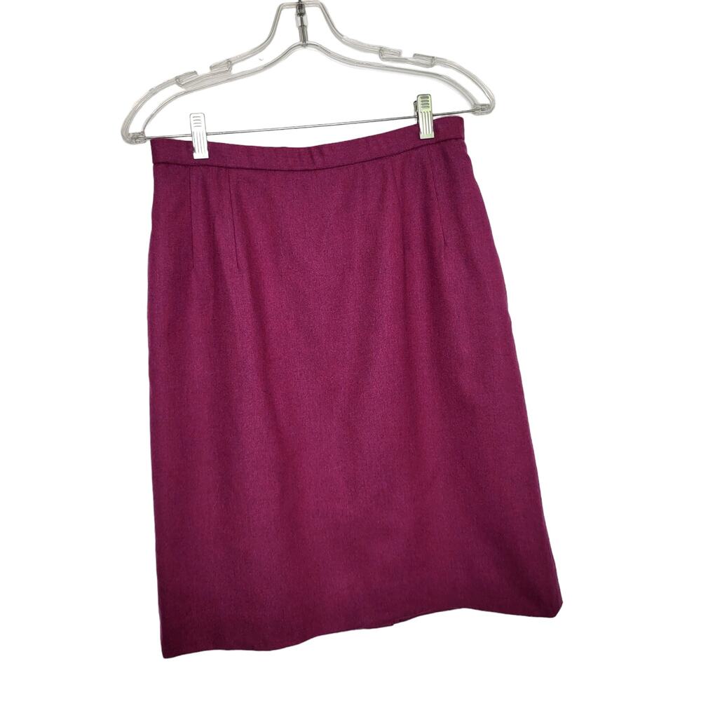 Pendleton Marled Virgin Wool A-Line Skirt Purple Classic Fall Winter Women 8